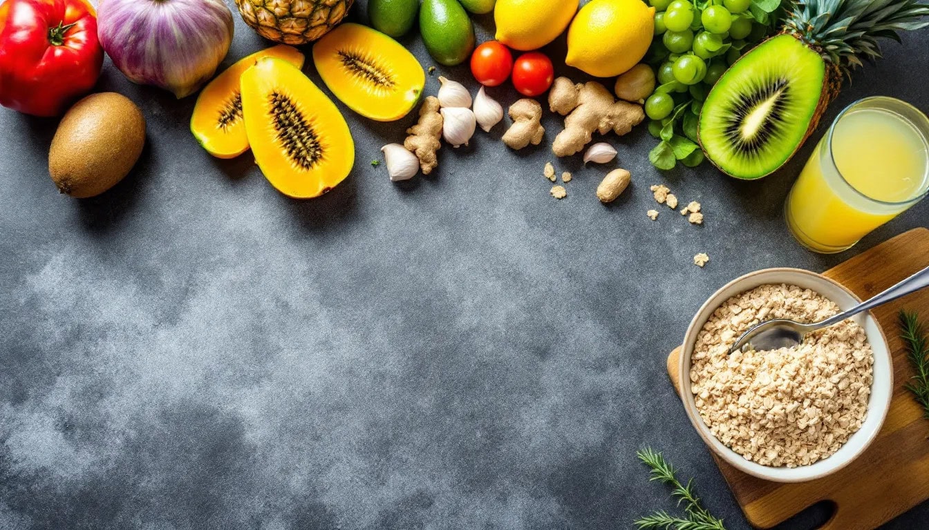 Dietary changes to manage excess mucus, featuring mucus-reducing foods.