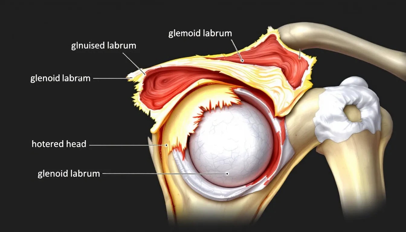 A person experiencing shoulder pain due to a labral tear.