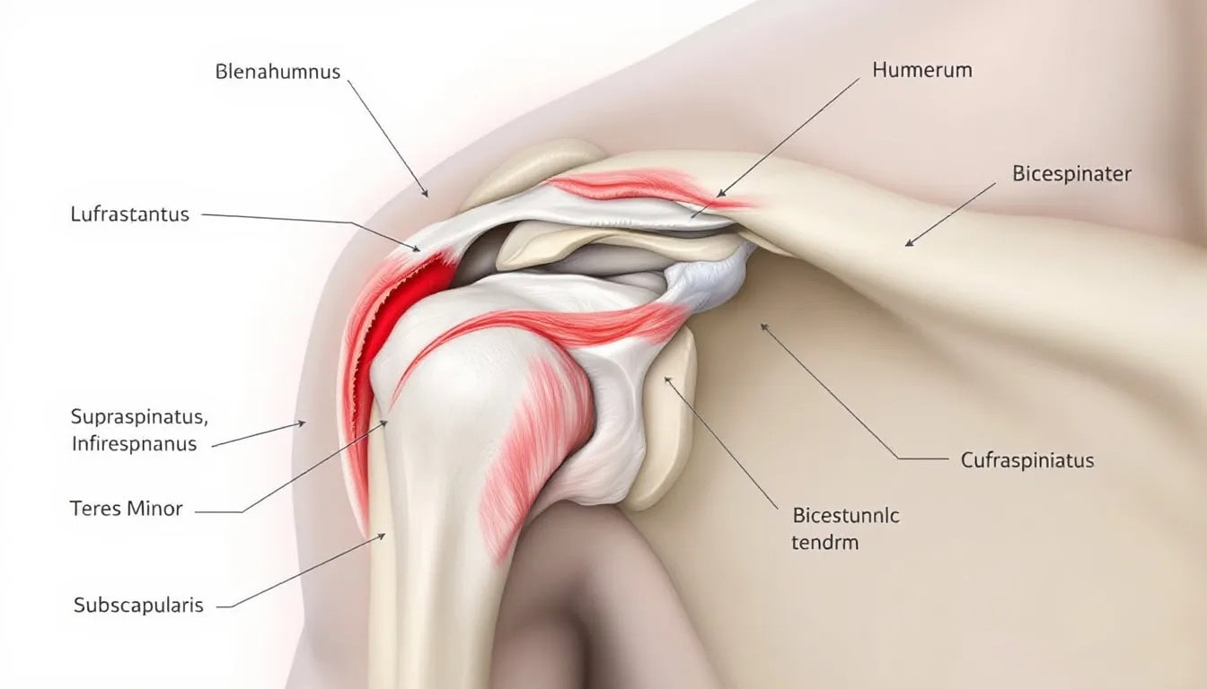 A visual representation of symptoms associated with shoulder labrum tears.