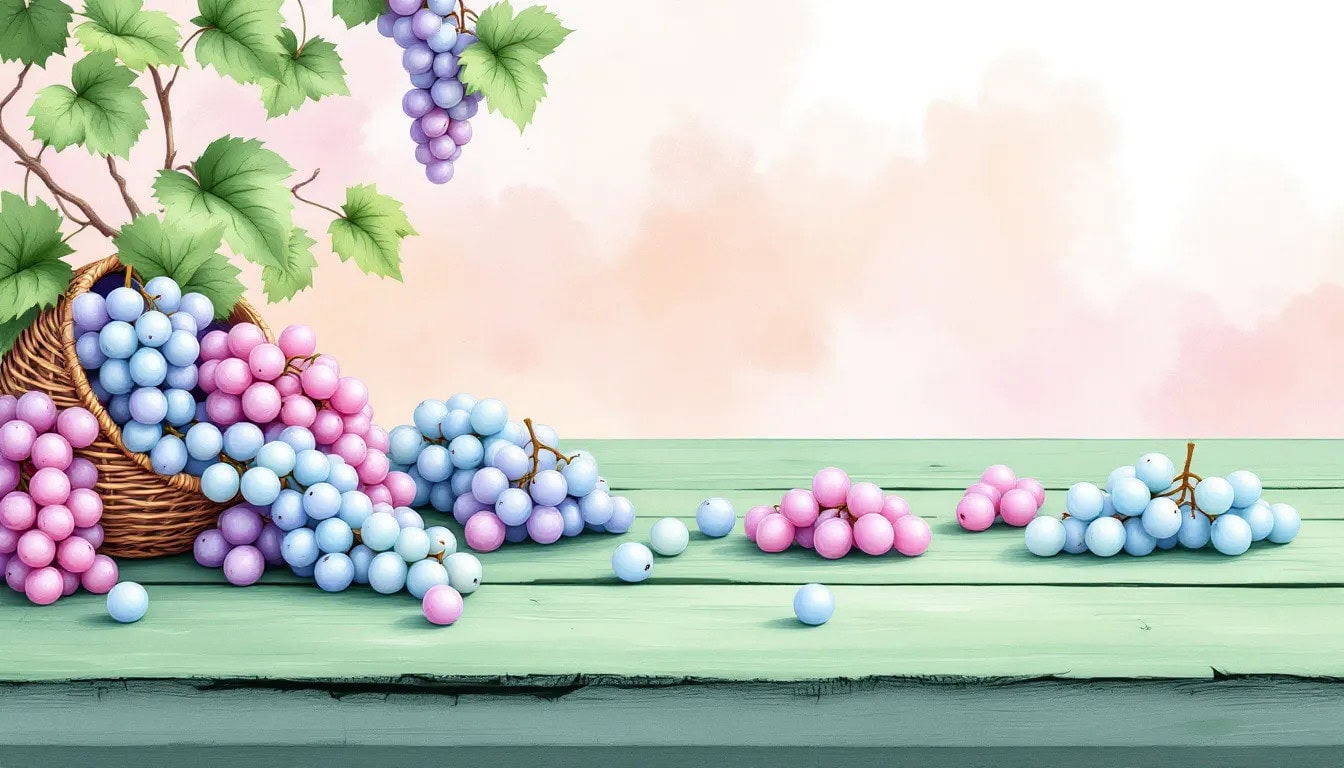 A vibrant display of different types of grapes, highlighting their low FODMAP content.